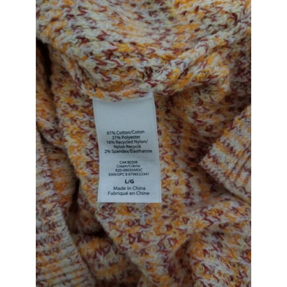 Sofia Vergara Sweater Peach Space Dye Sz Large Balloon Sleeve - Picture 6 of 8